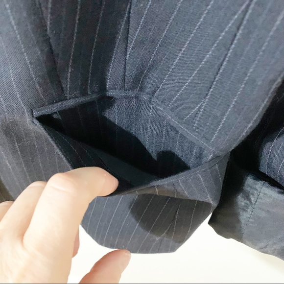 Ann Taylor Factory Fully Lined Striped Lightweight Wool Blend Blazer Career 🟦 - Picture 11 of 13